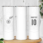 Custom New Zealand Football Skinny Tumbler The Whites-Sporty T90 Style - Aussie Hoodie