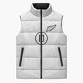 Custom New Zealand Football Sleeveless Puffer Jacket The Whites-Sporty T90 Style - Aussie Hoodie