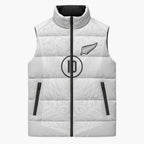 Custom New Zealand Football Sleeveless Puffer Jacket The Whites-Sporty T90 Style - Aussie Hoodie