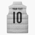 Custom New Zealand Football Sleeveless Puffer Jacket The Whites-Sporty T90 Style - Aussie Hoodie