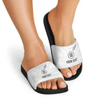 Custom New Zealand Football Slide Sandals The Whites-Sporty T90 Style - Aussie Hoodie