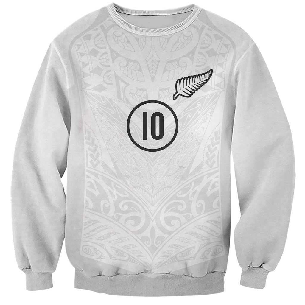 Custom New Zealand Football Sweatshirt The Whites-Sporty T90 Style - Aussie Hoodie