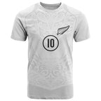 Custom New Zealand Football T Shirt The Whites-Sporty T90 Style - Aussie Hoodie