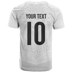 Custom New Zealand Football T Shirt The Whites-Sporty T90 Style - Aussie Hoodie