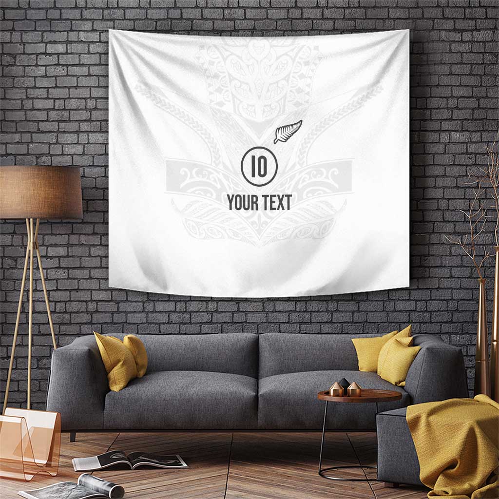 Custom New Zealand Football Tapestry The Whites-Sporty T90 Style - Aussie Hoodie
