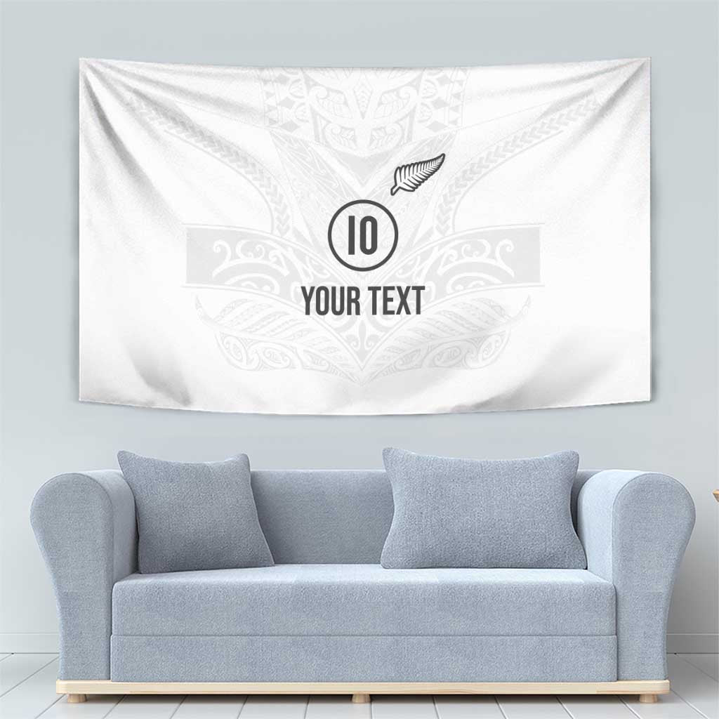Custom New Zealand Football Tapestry The Whites-Sporty T90 Style - Aussie Hoodie
