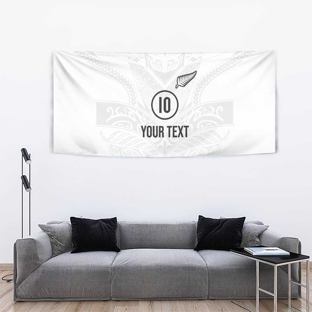 Custom New Zealand Football Tapestry The Whites-Sporty T90 Style - Aussie Hoodie