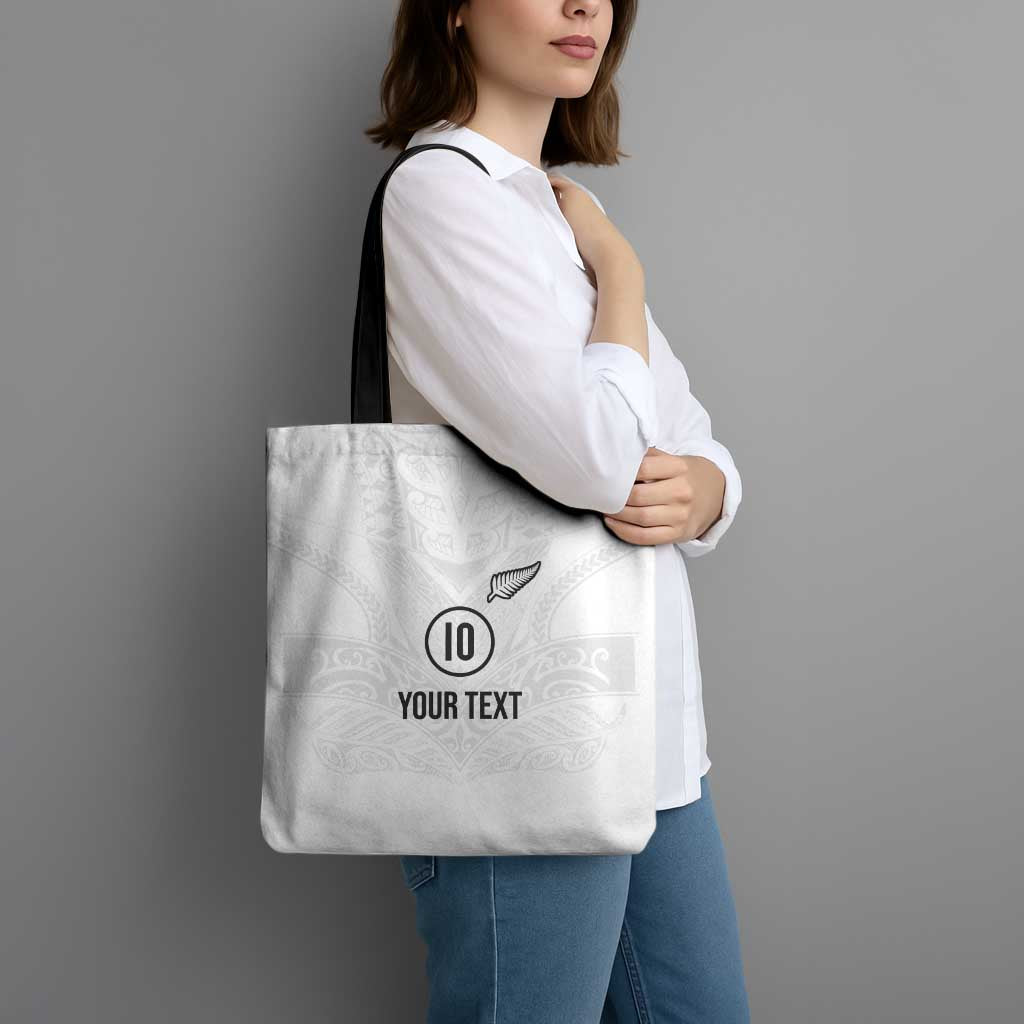 Custom New Zealand Football Tote Bag The Whites-Sporty T90 Style - Aussie Hoodie