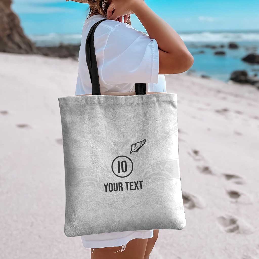 Custom New Zealand Football Tote Bag The Whites-Sporty T90 Style - Aussie Hoodie