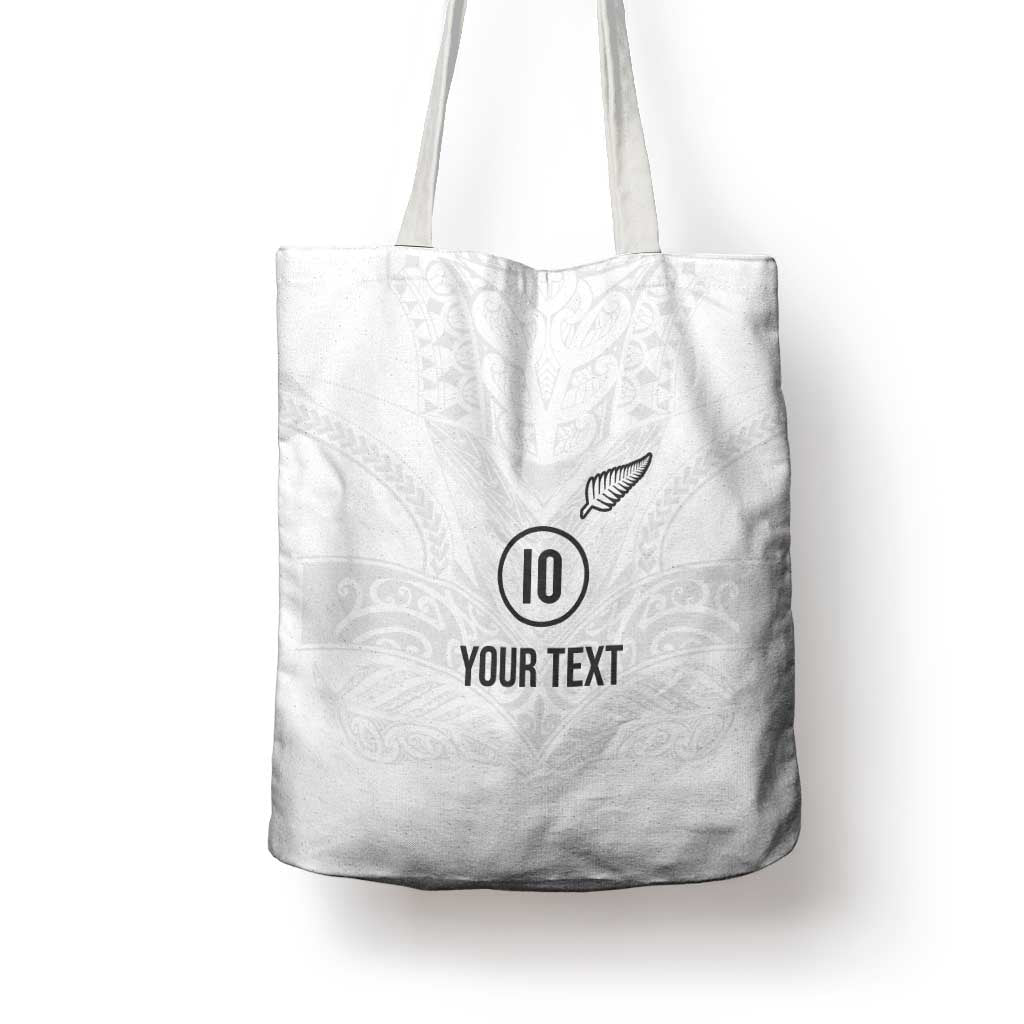 Custom New Zealand Football Tote Bag The Whites-Sporty T90 Style - Aussie Hoodie