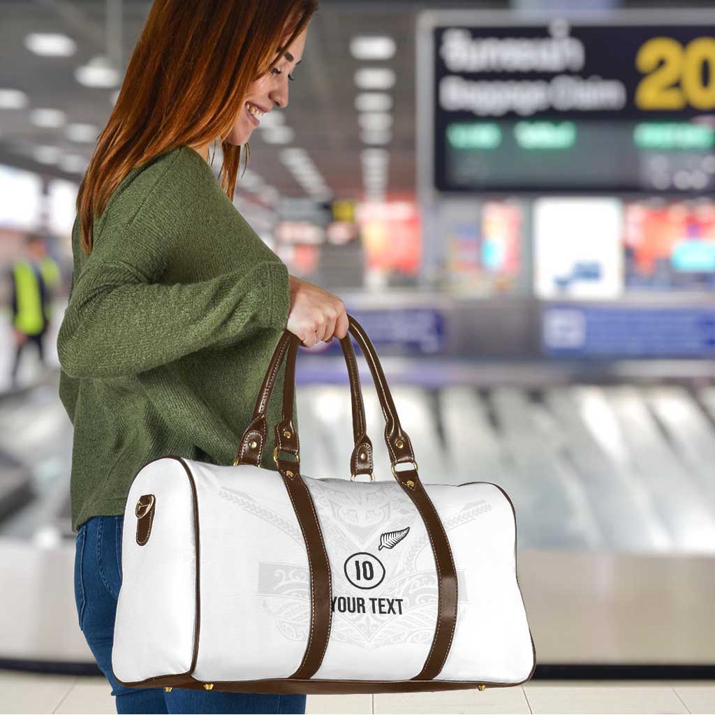 Custom New Zealand Football Travel Bag The Whites-Sporty T90 Style - Aussie Hoodie