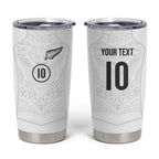 Custom New Zealand Football Tumbler Cup The Whites-Sporty T90 Style - Aussie Hoodie