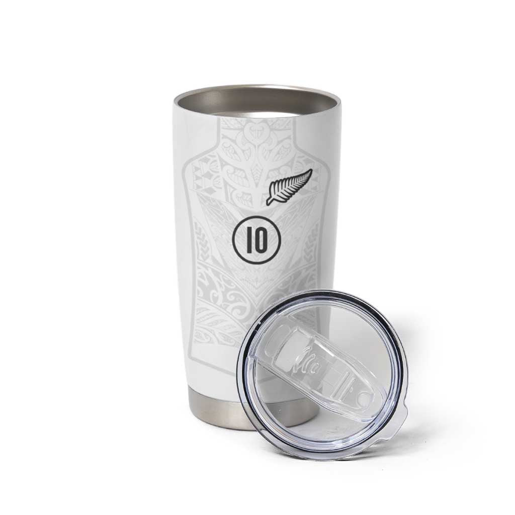 Custom New Zealand Football Tumbler Cup The Whites-Sporty T90 Style - Aussie Hoodie