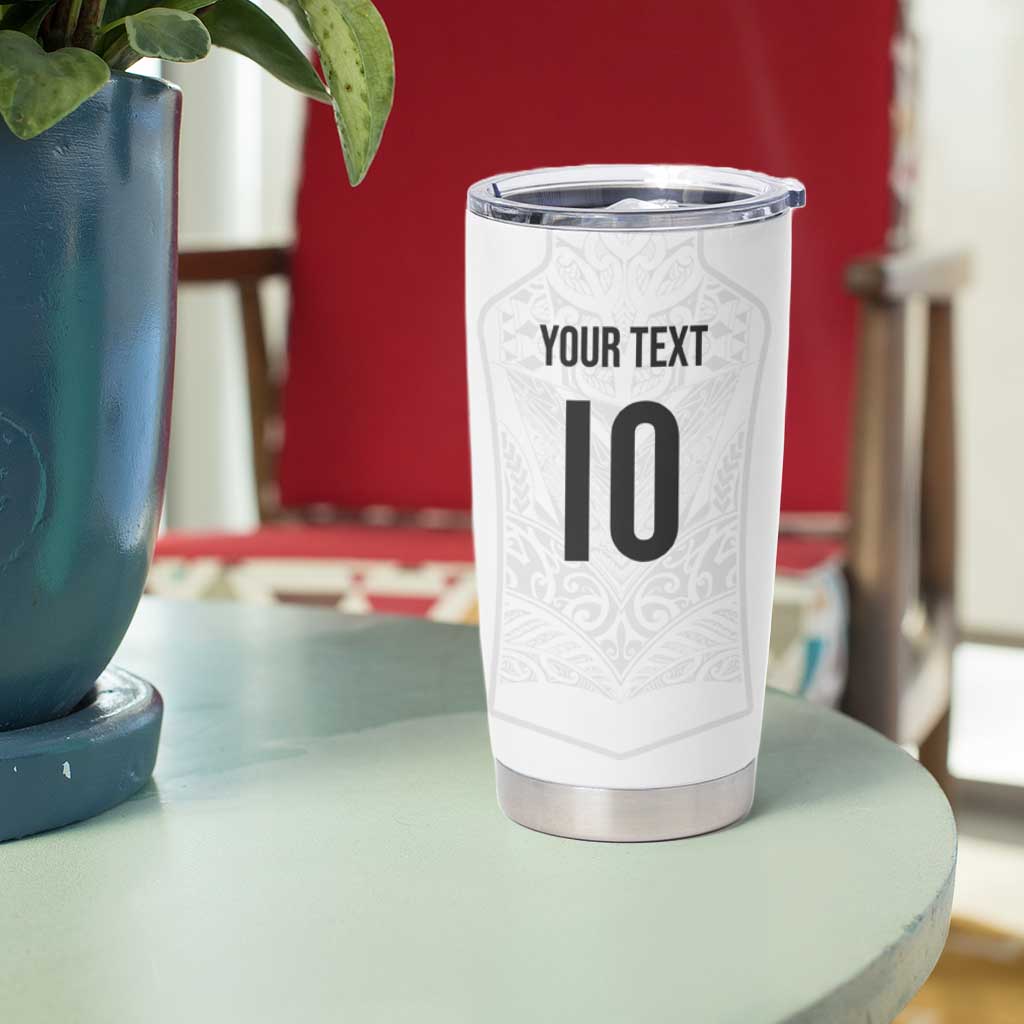 Custom New Zealand Football Tumbler Cup The Whites-Sporty T90 Style - Aussie Hoodie