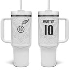 Custom New Zealand Football Tumbler With Handle The Whites-Sporty T90 Style - Aussie Hoodie