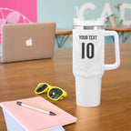 Custom New Zealand Football Tumbler With Handle The Whites-Sporty T90 Style - Aussie Hoodie