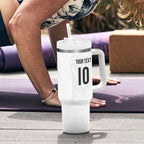 Custom New Zealand Football Tumbler With Handle The Whites-Sporty T90 Style - Aussie Hoodie