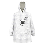 Custom New Zealand Football Wearable Blanket Hoodie The Whites-Sporty T90 Style - Aussie Hoodie