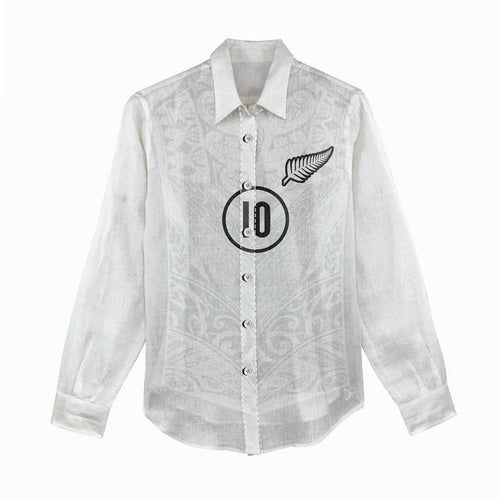 Custom New Zealand Football Women Casual Shirt The Whites-Sporty T90 Style - Aussie Hoodie