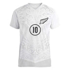 Custom New Zealand Football Women V-Neck T-Shirt The Whites-Sporty T90 Style - Aussie Hoodie