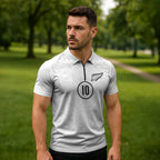 Custom New Zealand Football Zipper Polo Shirt The Whites-Sporty T90 Style - Aussie Hoodie