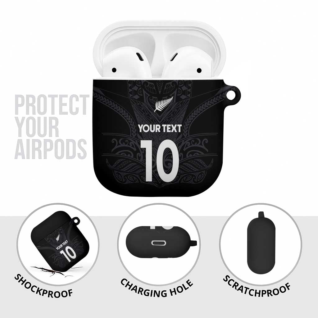 Custom Aotearoa Rugby AirPods Case The Blacks-Sporty T90 Style - Aussie Hoodie