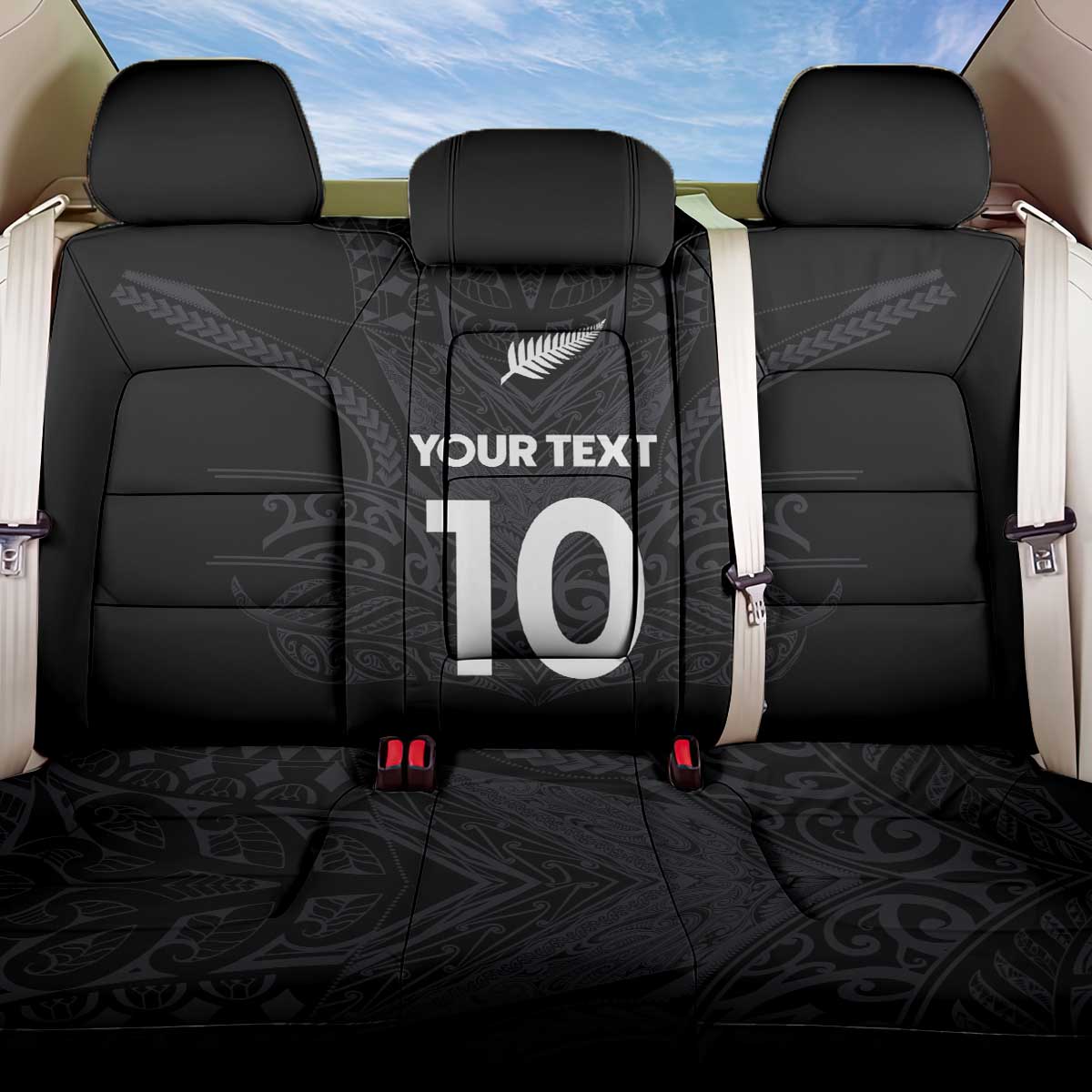 Custom Aotearoa Rugby Back Car Seat Cover The Blacks-Sporty T90 Style - Aussie Hoodie
