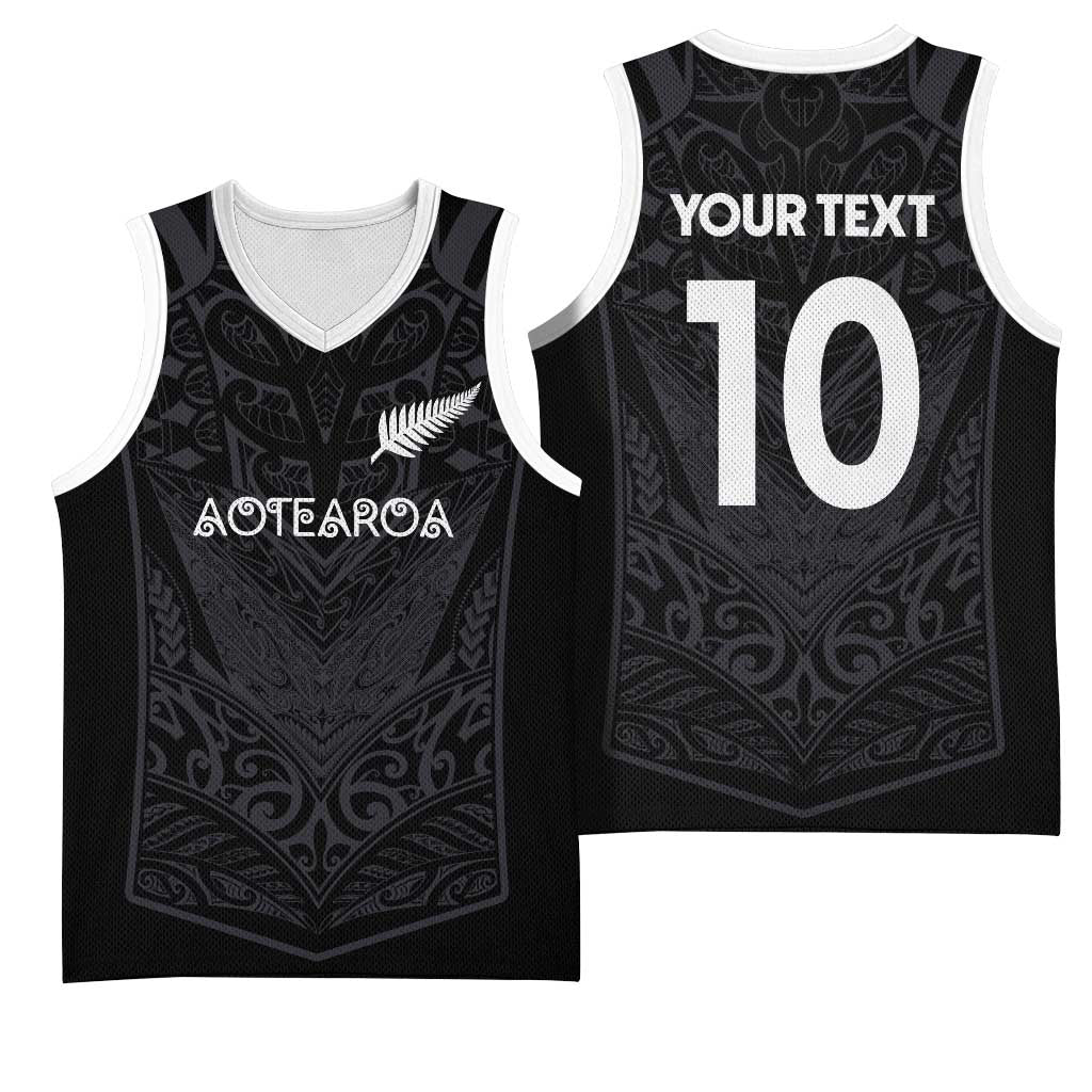 Custom Aotearoa Rugby Basketball Jersey The Blacks-Sporty T90 Style - Aussie Hoodie