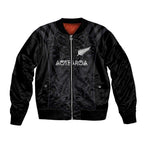 Custom Aotearoa Rugby Bomber Jacket The Blacks-Sporty T90 Style - Aussie Hoodie