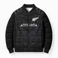 Custom Aotearoa Rugby Bomber Puffer Jacket The Blacks-Sporty T90 Style - Aussie Hoodie