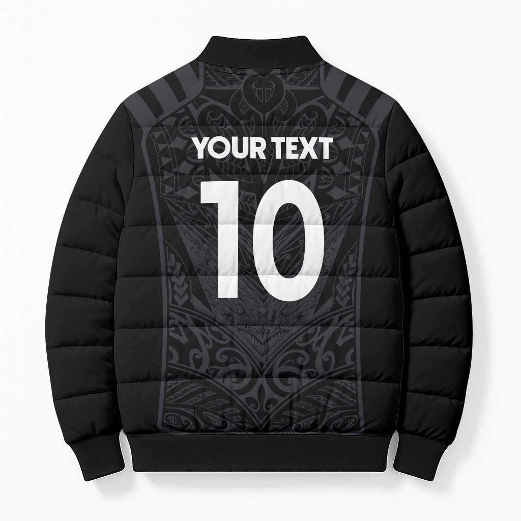 Custom Aotearoa Rugby Bomber Puffer Jacket The Blacks-Sporty T90 Style - Aussie Hoodie