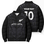 Custom Aotearoa Rugby Bomber Puffer Jacket The Blacks-Sporty T90 Style - Aussie Hoodie