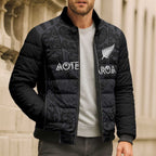 Custom Aotearoa Rugby Bomber Puffer Jacket The Blacks-Sporty T90 Style - Aussie Hoodie