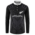 Custom Aotearoa Rugby Button Sweatshirt The Blacks-Sporty T90 Style - Aussie Hoodie