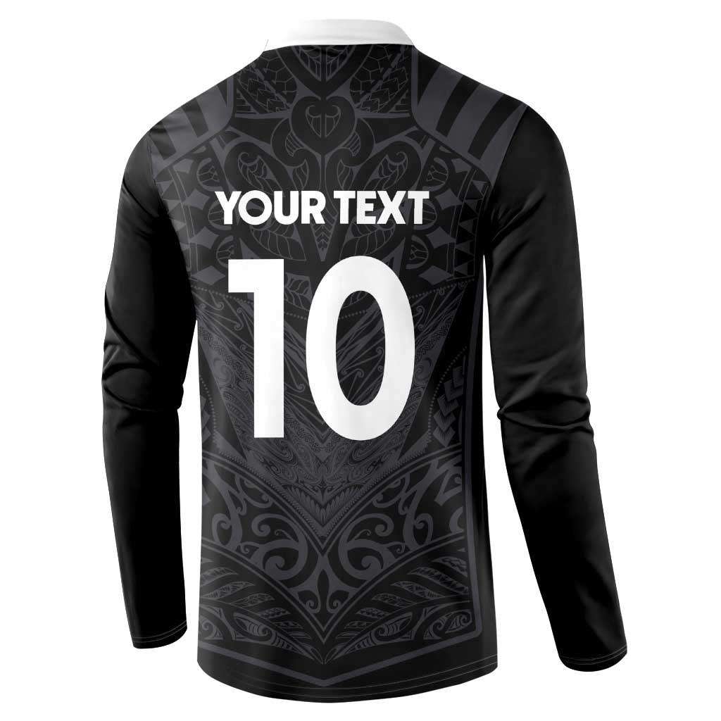 Custom Aotearoa Rugby Button Sweatshirt The Blacks-Sporty T90 Style - Aussie Hoodie