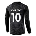 Custom Aotearoa Rugby Button Sweatshirt The Blacks-Sporty T90 Style - Aussie Hoodie