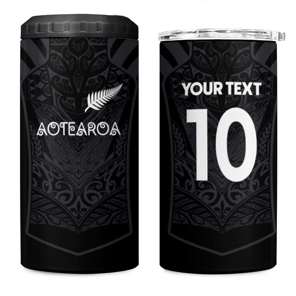 Custom Aotearoa Rugby 4 in 1 Can Cooler Tumbler The Blacks-Sporty T90 Style - Aussie Hoodie