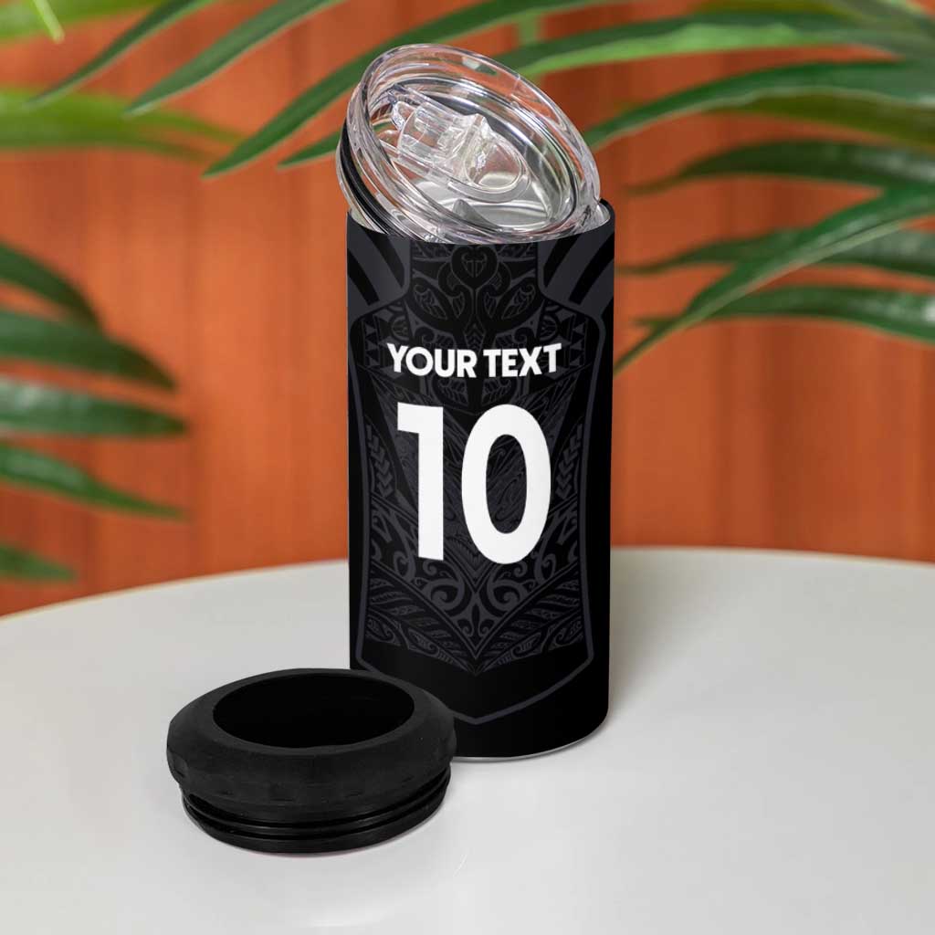 Custom Aotearoa Rugby 4 in 1 Can Cooler Tumbler The Blacks-Sporty T90 Style - Aussie Hoodie