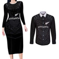 Custom Aotearoa Rugby Couples Matching Long Sleeve Bodycon Dress and Long Sleeve Button Shirt The Blacks-Sporty T90 Style - Aussie Hoodie