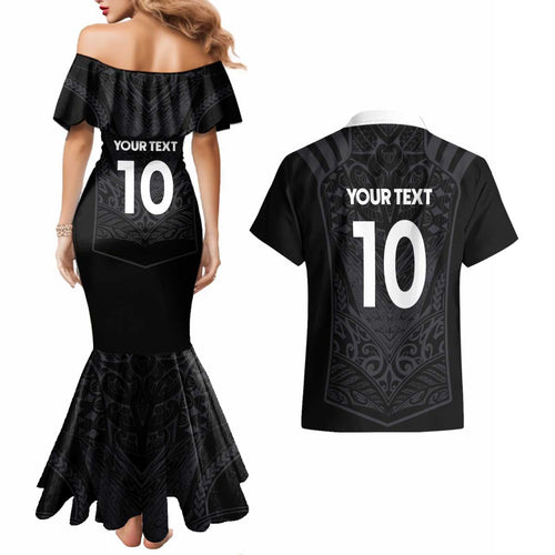 Custom Aotearoa Rugby Couples Matching Mermaid Dress and Hawaiian Shirt The Blacks-Sporty T90 Style - Aussie Hoodie