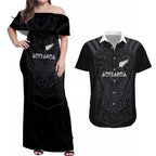 Custom Aotearoa Rugby Couples Matching Off Shoulder Maxi Dress and Hawaiian Shirt The Blacks-Sporty T90 Style - Aussie Hoodie
