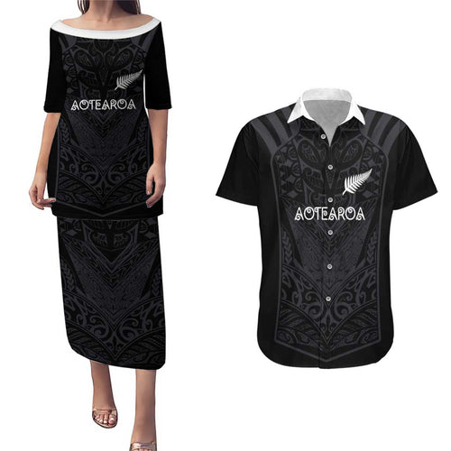 Custom Aotearoa Rugby Couples Matching Puletasi and Hawaiian Shirt The Blacks-Sporty T90 Style - Aussie Hoodie