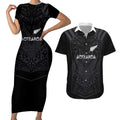 Custom Aotearoa Rugby Couples Matching Short Sleeve Bodycon Dress and Hawaiian Shirt The Blacks-Sporty T90 Style - Aussie Hoodie
