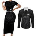 Custom Aotearoa Rugby Couples Matching Short Sleeve Bodycon Dress and Long Sleeve Button Shirt The Blacks-Sporty T90 Style - Aussie Hoodie