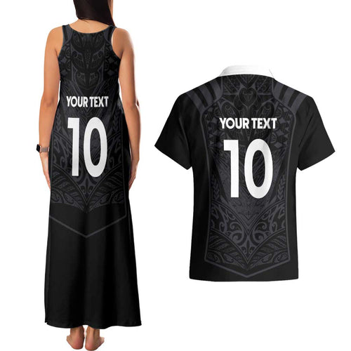 Custom Aotearoa Rugby Couples Matching Tank Maxi Dress and Hawaiian Shirt The Blacks-Sporty T90 Style - Aussie Hoodie