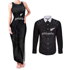Custom Aotearoa Rugby Couples Matching Tank Maxi Dress and Long Sleeve Button Shirt The Blacks-Sporty T90 Style - Aussie Hoodie