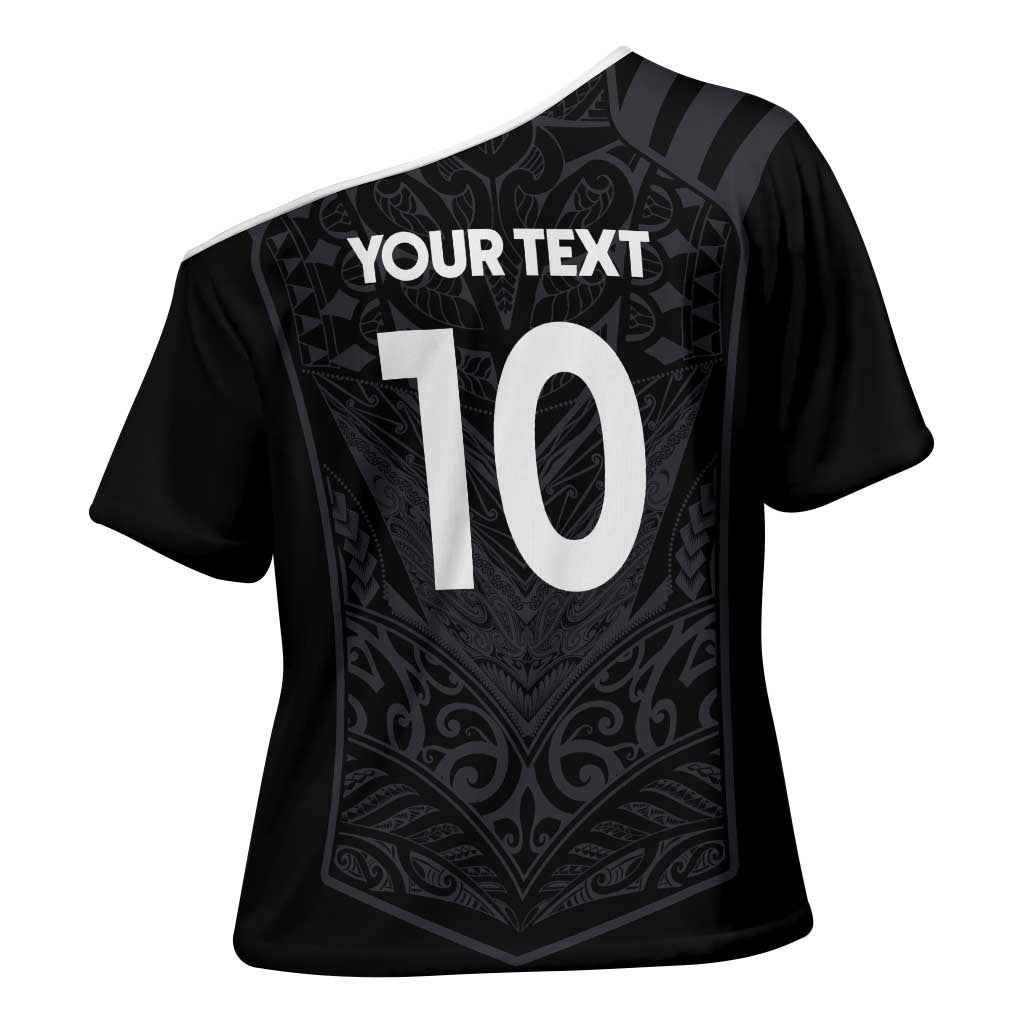 Custom Aotearoa Rugby Cross Shoulder Shirt The Blacks-Sporty T90 Style - Aussie Hoodie