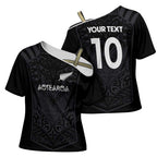Custom Aotearoa Rugby Cross Shoulder Shirt The Blacks-Sporty T90 Style - Aussie Hoodie