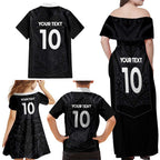 Custom Aotearoa Rugby Family Matching Off Shoulder Maxi Dress and Hawaiian Shirt The Blacks-Sporty T90 Style - Aussie Hoodie