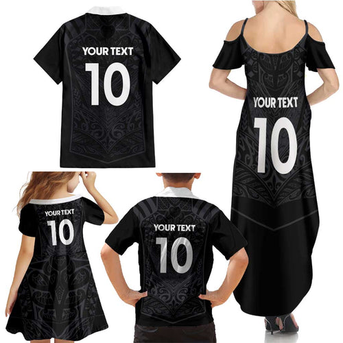 Custom Aotearoa Rugby Family Matching Summer Maxi Dress and Hawaiian Shirt The Blacks-Sporty T90 Style - Aussie Hoodie